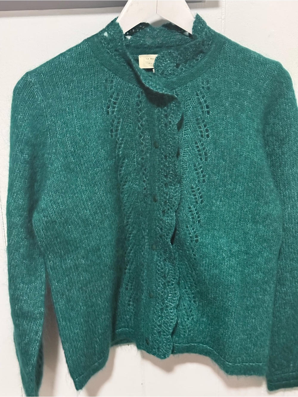 Sezane Women's Dark Teal Knit Sweater - Green